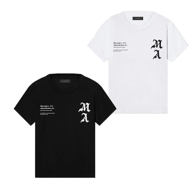 CASA-AMIRI 2024 New High Quality Cotton Flower Logo T-Shirt 