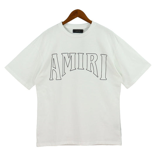 CASA-AMIRI 2024 New High Quality Cotton Flower Logo T-Shirt