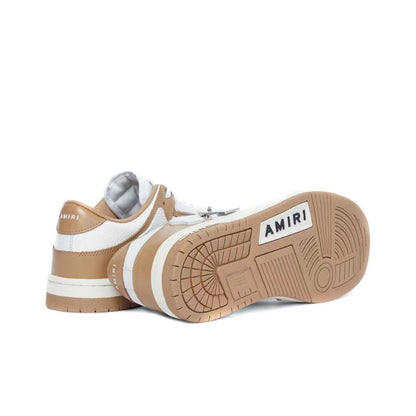 CASA-AMIRI 2023 New Skull Head Sneakers Brown and White