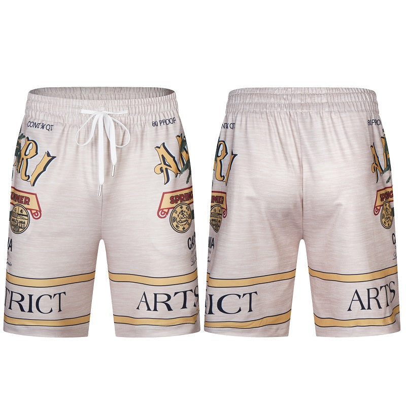 CASA-AMIRI 22SS RUM LABEL SWIM TRUNK - ALABASTER