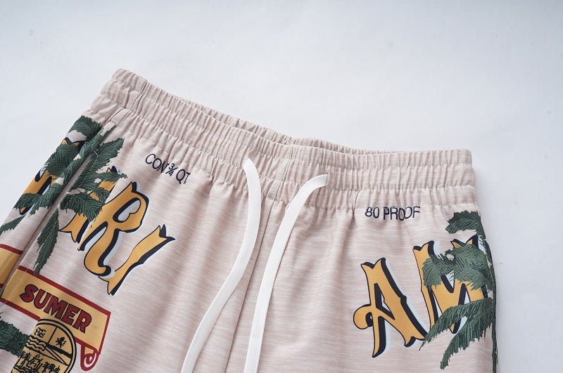 CASA-AMIRI 22SS RUM LABEL SWIM TRUNK - ALABASTER