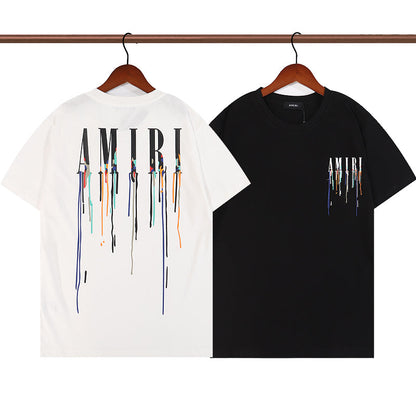 CASA-AMIRI 2024 New High Quality Cotton Flower Logo T-Shirt