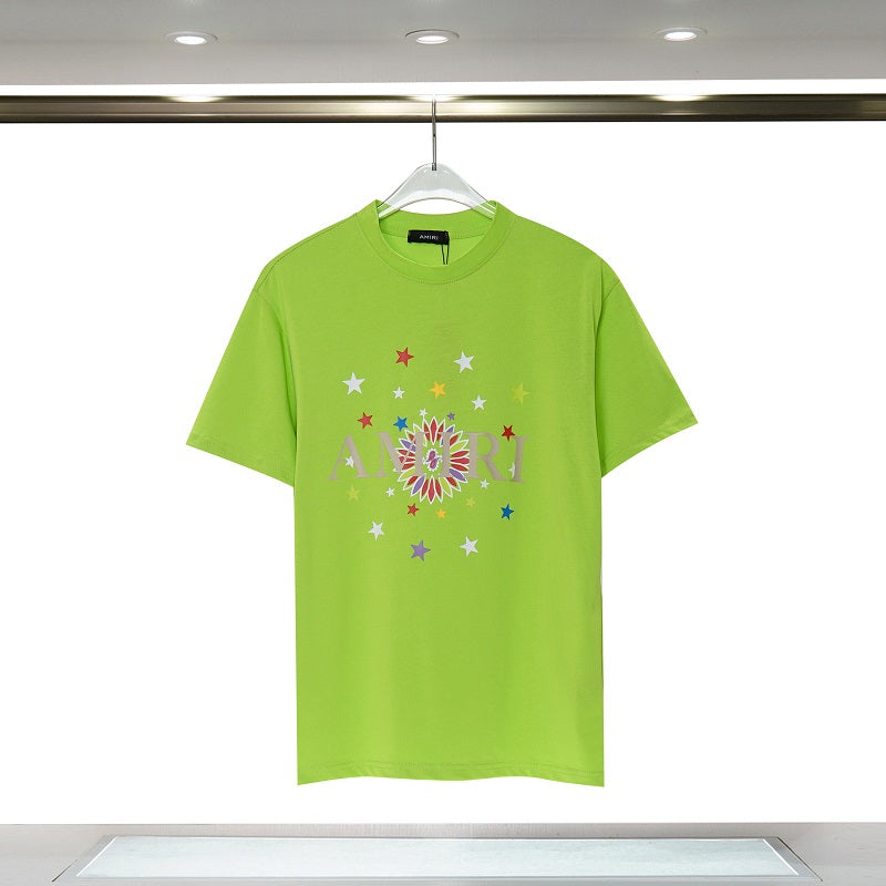 CASA-AMIRI 2024 New High Quality Cotton Flower Logo T-Shirt