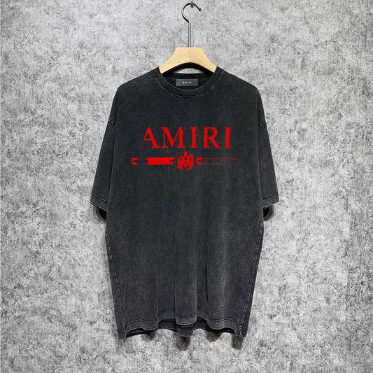 CASA-AMIRI 2023 New High Quality Cotton Flower Logo T-Shirt D081