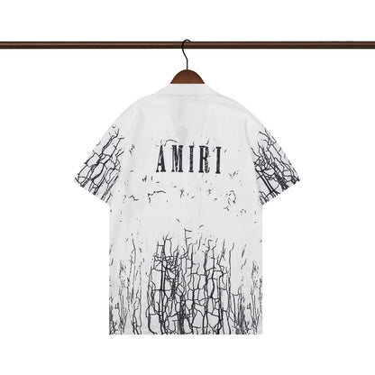 CASA-AMIRI 2024 New High Quality Cotton Flower Logo T-Shirt