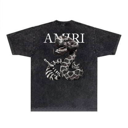 CASA-AMIRI 2024 New High Quality Cotton Flower Logo T-Shirt D040