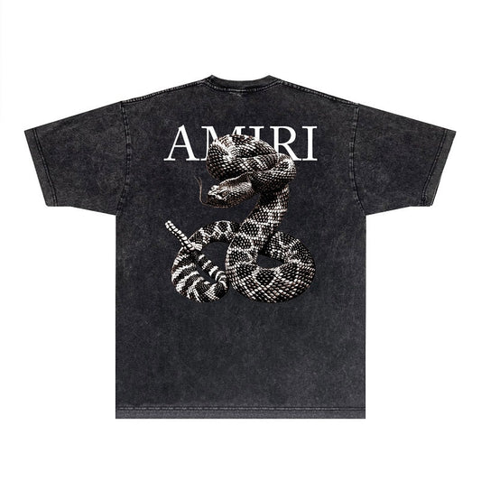 CASA-AMIRI 2024 New High Quality Cotton Flower Logo T-Shirt D040