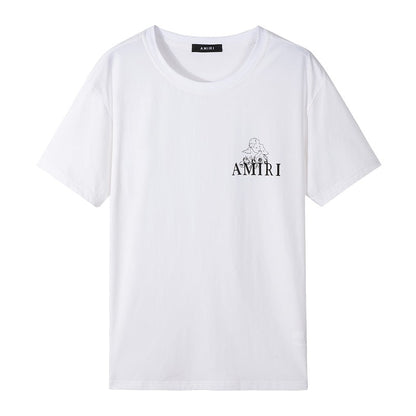 CASA-AMIRI 2024 New High Quality Cotton Flower Logo T-Shirt 2240