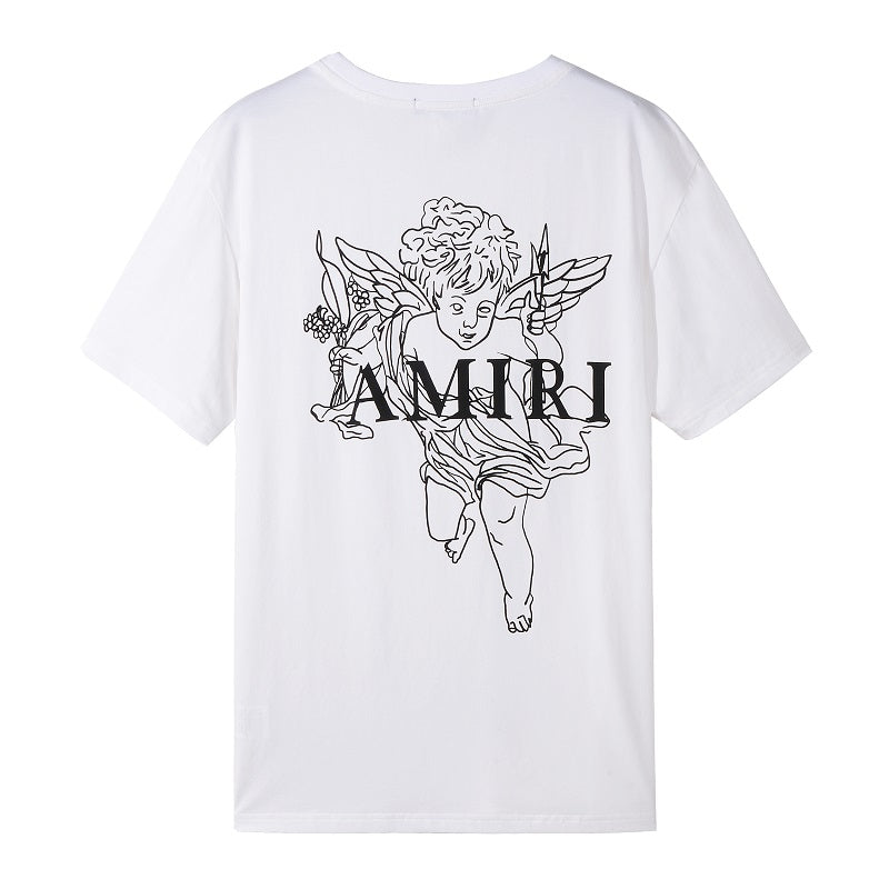 CASA-AMIRI 2024 New High Quality Cotton Flower Logo T-Shirt 2240