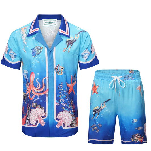 CASABLANCA 2023 New Shirt Shorts Set