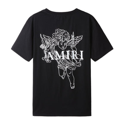 CASA-AMIRI 2024 New High Quality Cotton Flower Logo T-Shirt 2240